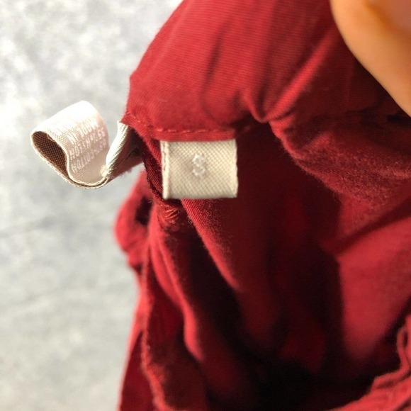 J. Crew Pants Women's Size S Red Cotton Blend Elastic Waist Drawstring - Picture 8 of 11